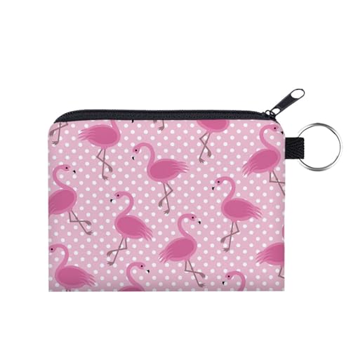 Trendy Kleine Brieftasche Langlebige Polyester Geldbörse Mit Flamingo Print Wechselbeutel Für Männer Und Frauen Perfekt Für Münzenschlüssel & Mehr von Uqezagpa