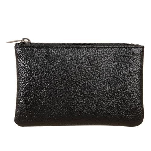 Unisex-Münzgeldbörse mit Reißverschluss, modische und praktische Aufbewahrungstasche für und Schlüssel, Kindergeldbörse, Schwarz , Mass Beauty von Uqezagpa