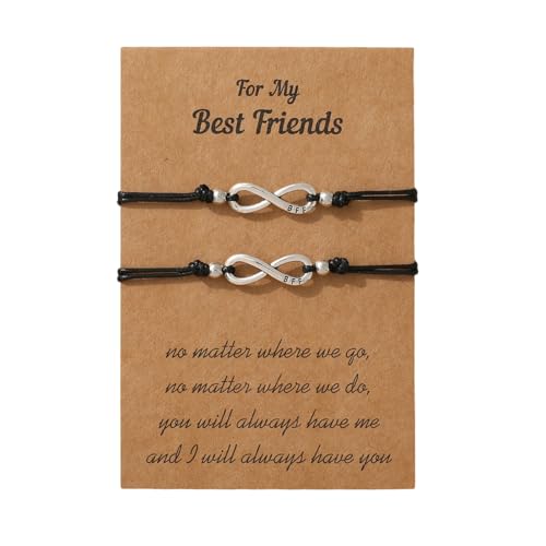 Uqezagpa 1 Paar handgefertigte Freundschaftsarmbänder Seil Armbänder Set Verstellbare Baumwolle Fußkettchen Unisex Armband für jeden, Length 1823CM, Legierung + geflochtenes Seil, Beryll von Uqezagpa