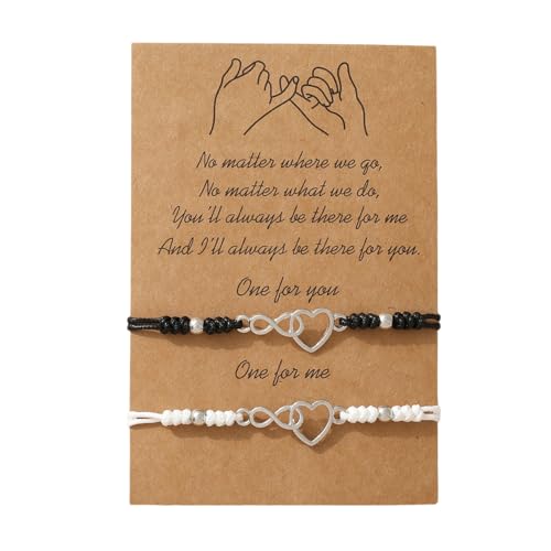 Uqezagpa 1 Paar handgefertigte Freundschaftsarmbänder Seil Armbänder Set Verstellbare Baumwolle Fußkettchen Unisex Armband für jeden, Length 1823CM, Legierung + geflochtenes Seil von Uqezagpa