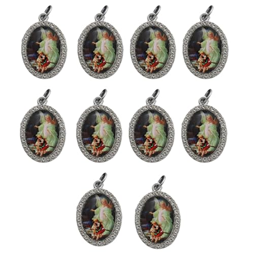 Uqezagpa 10 x religiöse ovale Anhänger, Charm-Figur, Metallanhänger für Halsketten, Schlüsselanhänger, Schmuck, 3.6x2.5cm, Metalllegierung Uqezagpa 10 x religiöse ovale Anhänger, Charm-Figur, Metallanhänger für Halsketten, Schlüsselanhänger, Schmuck, 3.6x2.5cm, Metalllegierung von Uqezagpa