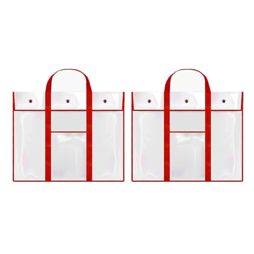 Uqezagpa 2 x Mehrzweck-Poster-Taschen, große Aufbewahrungslösung für Klassenzimmer, Kunstaufbewahrungsbehälter, Kunstwerktasche, Lehrerbedarf, rot, Mass Beauty von Uqezagpa