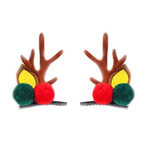 Uqezagpa 2 x Weihnachts-Haarspangen für Kinder, Haarspangen mit Aufschrift "Merry Christmas" von Uqezagpa