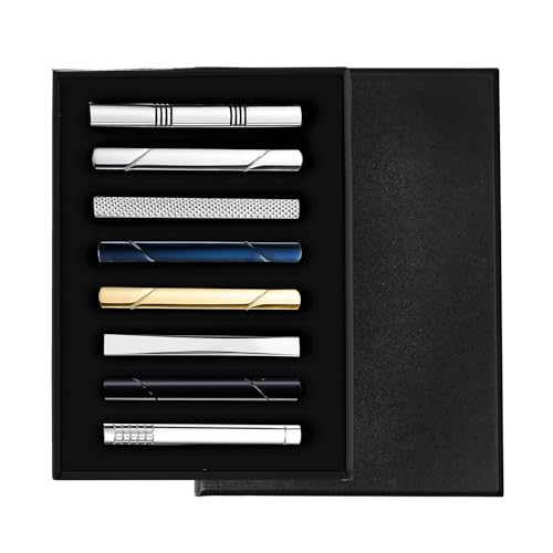Uqezagpa 8 Stück Herren Krawattenklammer Legierung Textur Sicherer Halt Mode Accessoire Krawattenverschlüsse Krawattenzubehör für formelle und legere Anlässe Uqezagpa 8 Stück Herren Krawattenklammer Legierung Textur Sicherer Halt Mode Accessoire Krawattenverschlüsse Krawattenzubehör für formelle und legere Anlässe von Uqezagpa