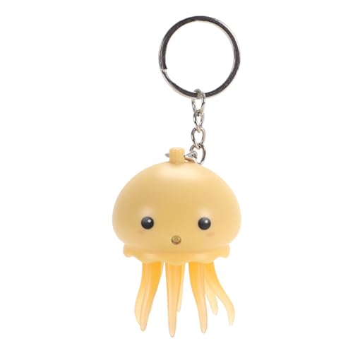 Uqezagpa Anime Ornament Schlüsselbund Für Rucksack Leuchtet Und Sound Quallen Anhänger Keyring Tintenfischspielzeug Keychain Cartoon Schmuck von Uqezagpa