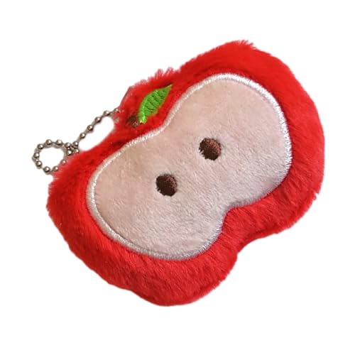 Uqezagpa Apfelförmiger Charm-Anhänger, Plüschmaterialien, Rucksäcke, Ornament, bequem und tragbar, schöne Designs für trendige Stoffe, Einheitsgröße, Wie beschrieben, Wie beschrieben von Uqezagpa