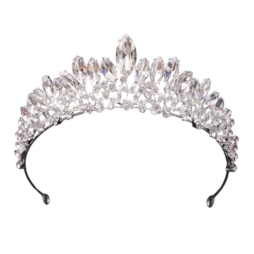 Uqezagpa Braut-Haarband mit bunten Hochzeitskronen, Dekor, Haarband für die Braut, auffälliges Haarband für Hochzeit, Diameter 15.5cm, Height 5cm, Metalllegierung Uqezagpa Braut-Haarband mit bunten Hochzeitskronen, Dekor, Haarband für die Braut, auffälliges Haarband für Hochzeit, Diameter 15.5cm, Height 5cm, Metalllegierung von Uqezagpa