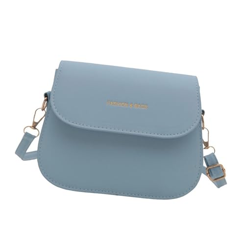 Uqezagpa Breiter Schultergurt, kleine quadratische Tasche mit modischer Klappe, PU-Leder, Crossbody-Tasche für Einkaufen und Reisen, trendige kleine Crossbody-Tasche, blau, One Size Uqezagpa Breiter Schultergurt, kleine quadratische Tasche mit modischer Klappe, PU-Leder, Crossbody-Tasche für Einkaufen und Reisen, trendige kleine Crossbody-Tasche, blau, One Size von Uqezagpa