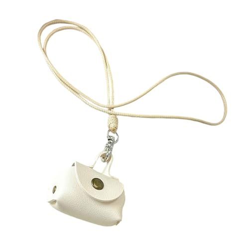 Uqezagpa Bunte PU-Leder-Halskette, Taschenanhänger, Halskette für Damen, Frühlings-inspiriert, langes Umhängeband mit Dopamin, 5.5*3.6cm, Leder, Kein Edelstein von Uqezagpa