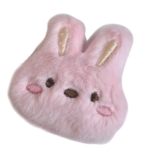 Uqezagpa Cartoon-Plüsch-Brosche mit Hasenkopf, weich und bequem, für Kinder und Erwachsene, modischer Rucksack, Height 6.5CM, Plüsch, Beryll von Uqezagpa
