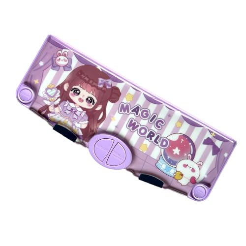 Uqezagpa Cartoon Stiftkoffer Multifunktionales Bleistiftbox Mit Sicherheitsschere Spitzer Zeitplan Finger Wrap Tape Clear Lineal Eraser Stifte Hülle von Uqezagpa