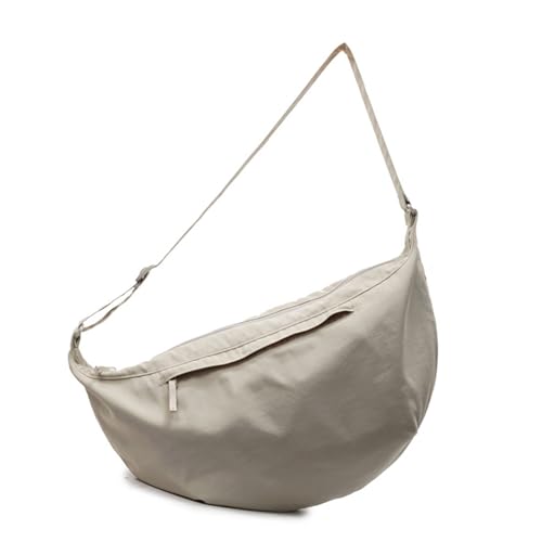 Uqezagpa Crossbody-Tasche für Damen und Herren, trendige Tragetasche, Halbmond, mehrere Taschen, Hoboes-Taschen mit Riemen, Geschenke, Crossbody-Tasche mit Halbmond-Form, beige, One Size von Uqezagpa