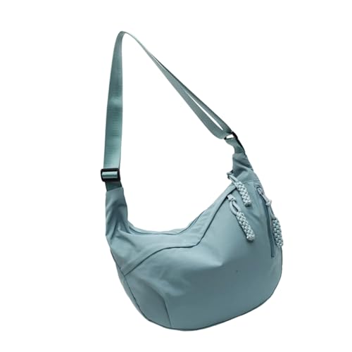 Uqezagpa Crossbody-Tasche für Damen und Herren, trendige Tragetasche, Halbmond, mehrere Taschen, Mond mit verstellbarem Riemen, Crossbody-Tasche mit Halbmond-Form, blau, One Size von Uqezagpa