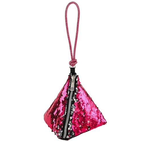Uqezagpa Damen-Abend-Clutch, exquisite Handtasche, Strass, Damen, dreieckig, Cocktail-Tasche, passend für Handgelenk, Handtasche, a, One Size von Uqezagpa