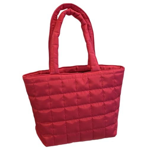 Uqezagpa Damen Achseltasche Mädchen gesteppte Arbeit Polsterung Handtasche große Kapazität Schulter Einkaufen Pendeln Frauen Puffer Arbeit große Kapazität Handtasche gesteppte Achsel-Schulter, a, One von Uqezagpa
