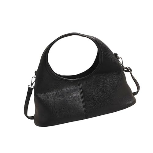 Uqezagpa Damen Geldbörse Handtasche PU Leder Schultertaschen mit Reißverschluss Casual Crossbody Tasche mit abnehmbaren Trägern Geschenke Damen Geldbörse, Schwarz , One Size von Uqezagpa