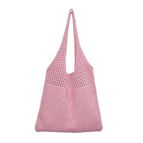 Uqezagpa Damen Gestrickte Schultertasche Trend Seasides Handtasche Strand Große Kapazität Einkaufen Alltag Frauen Gestrickte Handtasche Große Kapazität Schulter Strand Meer, a, One Size von Uqezagpa