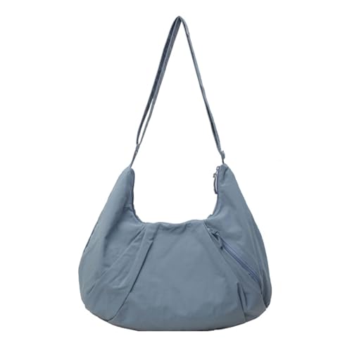 Uqezagpa Damen Knödeltasche, große Kapazität, Schultertasche, einfarbig, Umhängetasche, japanische Kuriertasche für Damen, große Kapazität, Kuriertasche, trendige Schultertasche, einfarbig, Crossbody von Uqezagpa