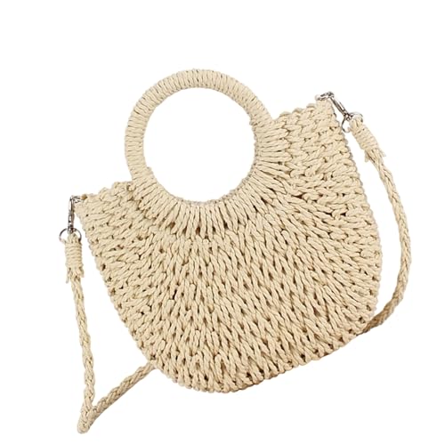 Uqezagpa Damen Strohtasche Casual Shopper Schultertasche Kordelzug Mode Täglicher Einkauf Handtasche für verschiedene Anlässe Tägliches Einkaufen, beige, One Size Uqezagpa Damen Strohtasche Casual Shopper Schultertasche Kordelzug Mode Täglicher Einkauf Handtasche für verschiedene Anlässe Tägliches Einkaufen, beige, One Size von Uqezagpa