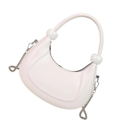 Uqezagpa Damen Toted Handtaschen Leder Toted Taschen Geldbörse Stilvoll Casual Trendy Schultertaschen Crossbody Tasche mit abnehmbarer Kette Crossbody Geldbörse für Frauen, weiß, One Size von Uqezagpa