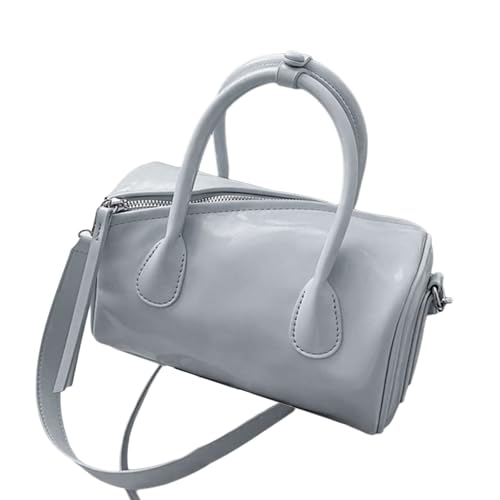 Uqezagpa Damen-Umhängetasche, stilvolle Umhängetasche mit Tragegriff oben, zylindrisch, PU-Leder, einfarbig, Kuriertasche, modische Schulter für Damen, zylindrisch, einfarbig, blau, One Size Uqezagpa Damen-Umhängetasche, stilvolle Umhängetasche mit Tragegriff oben, zylindrisch, PU-Leder, einfarbig, Kuriertasche, modische Schulter für Damen, zylindrisch, einfarbig, blau, One Size von Uqezagpa
