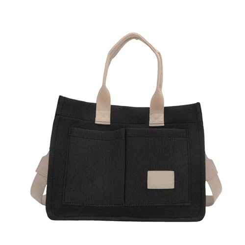 Uqezagpa Damen-Umhängetasche aus Segeltuch, großes Fassungsvermögen, Umhängetasche, Laptop, Herbst, Winter, Messenger-Handtasche für den täglichen Gebrauch, Crossbody-Tasche aus Segeltuch, Tragegriff von Uqezagpa