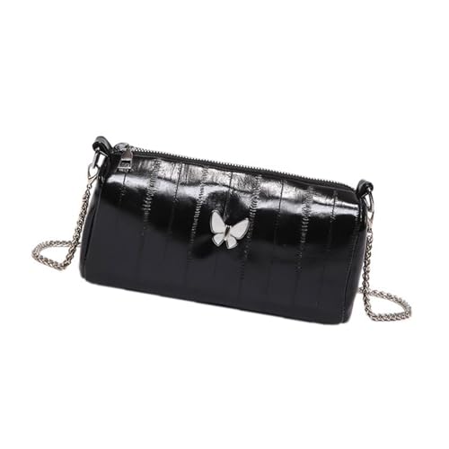 Uqezagpa Damentasche mit Kettenriemen, Umhängetasche, Schmetterlings-Schultertasche, lässige Handtasche, PU-Leder, Messenger, Shopping, Dating, Damen, Handtasche, Kettenriemen, Schultertasche von Uqezagpa