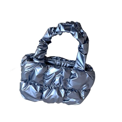 Uqezagpa Damentasche mit großem Fassungsvermögen, modische Handtasche, All-Matching-Griff oben, einfarbig, Wolken, modischer Tragegriff für Damen, einfarbig, Handtasche, passend für die Schulter, blau von Uqezagpa