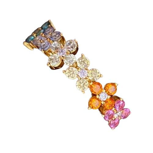 Uqezagpa Dating-Ringe, offene Ringe, verstellbarer Finger, vierblättriges Grasfinger-Schmuck, Legierung, Textur für Party und Geschenk, vierblättrige Grasdiamanten, Einheitsgröße, Wie beschrieben, Wie von Uqezagpa