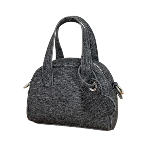 Uqezagpa Denim-Tasche für Damen, mit Tragegriff oben, modisch, großes Fassungsvermögen, lässig, Kuriertasche für den täglichen Gebrauch, große Kapazität, Schulter für Damen, Denim, Umhängetasche von Uqezagpa