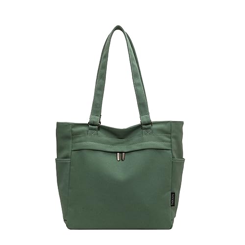 Uqezagpa Einkaufstasche, Einkaufstasche, großes Fassungsvermögen, Handtasche, Schultertasche, einfarbig, trendige Taschen, Schule, für Mädchen, Frauen, Mädchen, Schulterhandtaschen, grün, One Size Uqezagpa Einkaufstasche, Einkaufstasche, großes Fassungsvermögen, Handtasche, Schultertasche, einfarbig, trendige Taschen, Schule, für Mädchen, Frauen, Mädchen, Schulterhandtaschen, grün, One Size von Uqezagpa