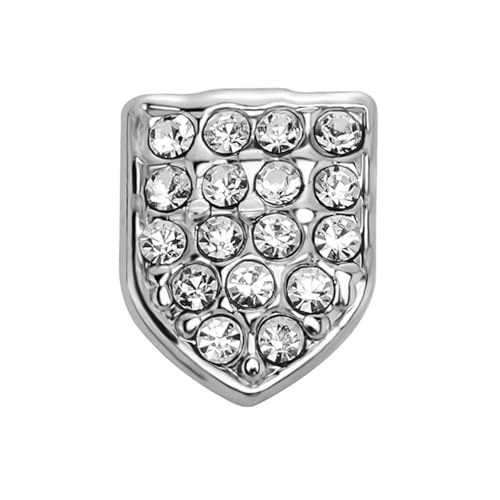 Uqezagpa Einzigartige Zahndekoration aus Zirkon, Hip-Hop-Stil, angenehm zu tragen, für Damen und Herren, Size Approx. 0.35x0.43inch0.9x1.1cm, Legierung, Beryll von Uqezagpa