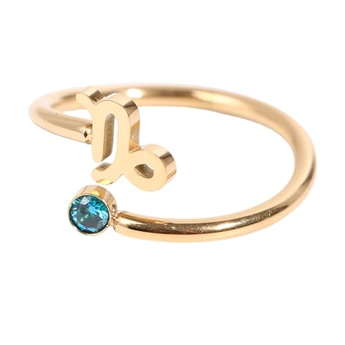 Uqezagpa Einzigartige Zirkon-Konstellationen, offene Ringe, elegant, stapelbar, modisch, verstellbarer Fingerschmuck für Damen und Mädchen, Edelstahl, Zirkon-Konstellationen, Schmuck, Mode-Accessoire von Uqezagpa