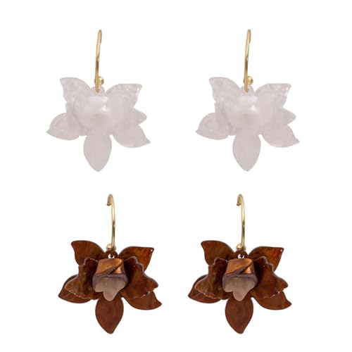Uqezagpa Elegante Gardenien-Blumen-Ohrhänger mit Blumenmotiv, Ohr-Accessoire, stilvoller Ohrhaken für Mode von Uqezagpa