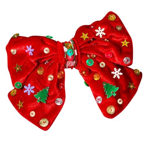 Uqezagpa Elegante Haarspange mit Weihnachtsschleifen, festlicher Stil, modischer Look für stilvoll von Uqezagpa
