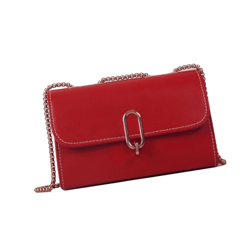 Uqezagpa Elegante Handtasche aus Leder, Umhängetasche, luxuriöse Umhängetasche mit Kettenriemen, geeignet für Arbeit und Freizeit, Ausflüge, Alltags-Handtasche, rot, One Size Uqezagpa Elegante Handtasche aus Leder, Umhängetasche, luxuriöse Umhängetasche mit Kettenriemen, geeignet für Arbeit und Freizeit, Ausflüge, Alltags-Handtasche, rot, One Size von Uqezagpa