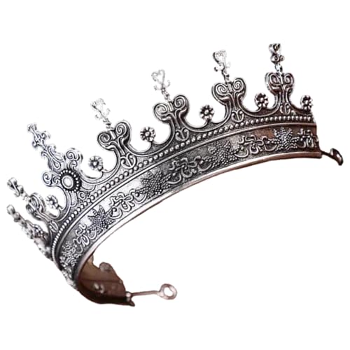 Uqezagpa Elegante Metall-Krone, Tiaras, Haarband für Damen und Herren, barocke Stile, Kronenstück für Hochzeiten und formelle Anlässe, 31*7, Metalllegierung Uqezagpa Elegante Metall-Krone, Tiaras, Haarband für Damen und Herren, barocke Stile, Kronenstück für Hochzeiten und formelle Anlässe, 31*7, Metalllegierung von Uqezagpa