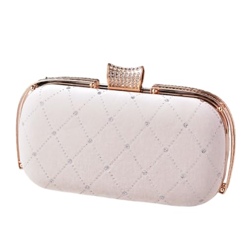 Uqezagpa Elegante Umhängetasche für Damen, Abendtasche, Party-Handtasche, geeignet für Abschlussbälle und Feiern. Modische Tasche, weiß, One Size von Uqezagpa