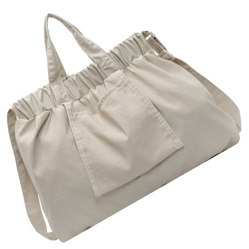 Uqezagpa Elegante Umhängetasche für Damen, zarte Handtasche mit verstellbarem Riemen, Nylon, Crossbody-Tasche, Tragegriff oben, Nylon-Reise-Geldbörse, beige, One Size Uqezagpa Elegante Umhängetasche für Damen, zarte Handtasche mit verstellbarem Riemen, Nylon, Crossbody-Tasche, Tragegriff oben, Nylon-Reise-Geldbörse, beige, One Size von Uqezagpa