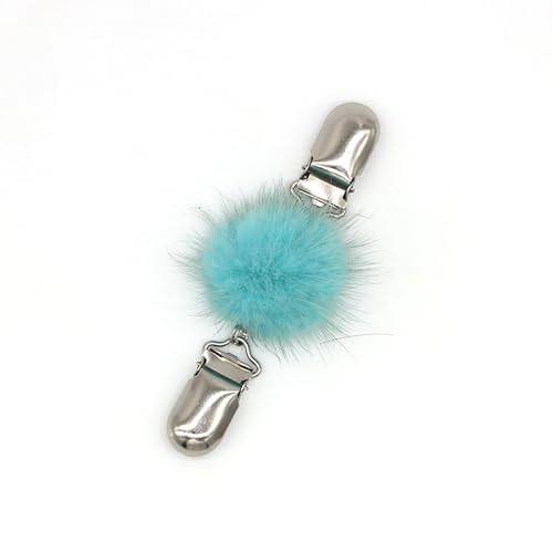 Uqezagpa Eleganter, flauschiger Schal-Clip-Verschluss für bescheidene Ausschnitt-Designs und modischen Look mit stabilem, 10.5*3.5cm, Metall, Beryll von Uqezagpa