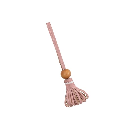 Uqezagpa Eleganter Anhänger aus PU-Leder, bunte lange Quasten, Anhänger für Taschen und Accessoires, stilvoller Schlüsselanhänger für Damen, SizeApprox.20x5cm/7.87x1.97inch, Polyurethan von Uqezagpa