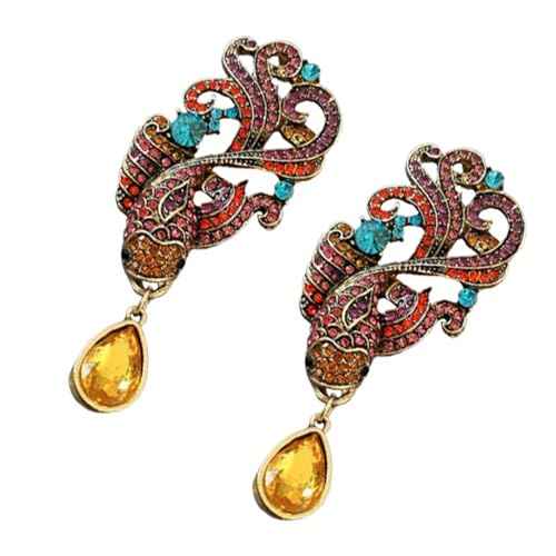 Uqezagpa Elegantes Fisch-Schmuck-Set für Damen, Halskette mit stilvollem Fisch-Anhänger, Ohrringe, geeignet für Hochzeiten und formelle Veranstaltungen, trendiger Schmuck für Damen, Einheitsgröße, Wie von Uqezagpa