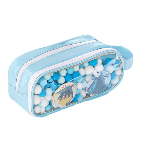 Uqezagpa Federmäppchen Multifunktionale Bleistifttaschen Große Kapazität Federmäppchen Kosmetiktasche Reise Kulturbeutel Jungen Mädchen, blau von Uqezagpa