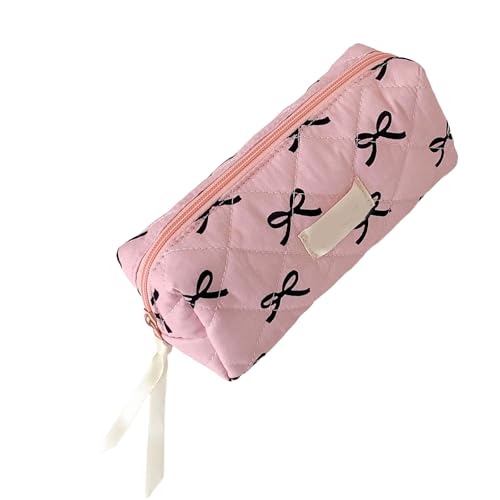 Uqezagpa Federmäppchen mit Schleife, großes Fassungsvermögen, tragbare Stiftebeutel, Organizer, Reise-Make-up-Tasche für Frauen, Mädchen, Studenten, modisches Federmäppchen, Farbe: Schwarz Uqezagpa Federmäppchen mit Schleife, großes Fassungsvermögen, tragbare Stiftebeutel, Organizer, Reise-Make-up-Tasche für Frauen, Mädchen, Studenten, modisches Federmäppchen, Farbe: Schwarz von Uqezagpa