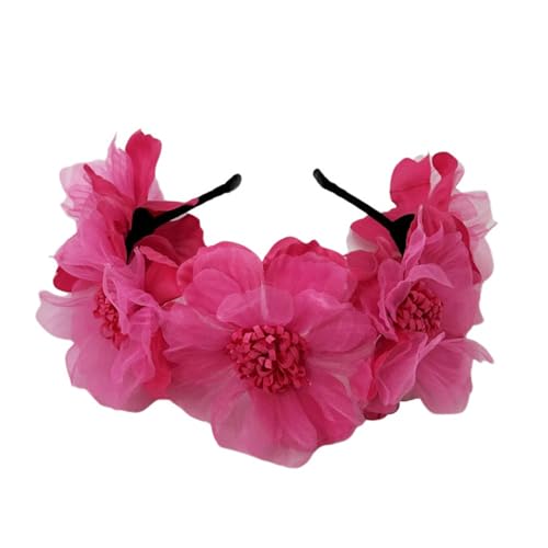 Uqezagpa Gänseblümchen-Blumen-Haarreifen für Damen, Brautschmuck, Hochzeit, Simulation, Rose, Haarreif für den täglichen Gebrauch und besondere Anlässe von Uqezagpa