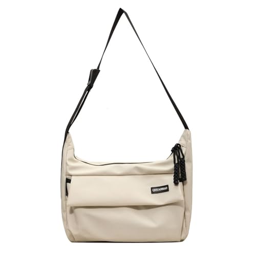 Uqezagpa Geräumige Unisex-Umhängetasche, japanische College-Studenten-Umhängetasche mit verstellbarem Riemen für Arbeit und Reisen, Crossbody für Damen und Herren, beige, One Size Uqezagpa Geräumige Unisex-Umhängetasche, japanische College-Studenten-Umhängetasche mit verstellbarem Riemen für Arbeit und Reisen, Crossbody für Damen und Herren, beige, One Size von Uqezagpa