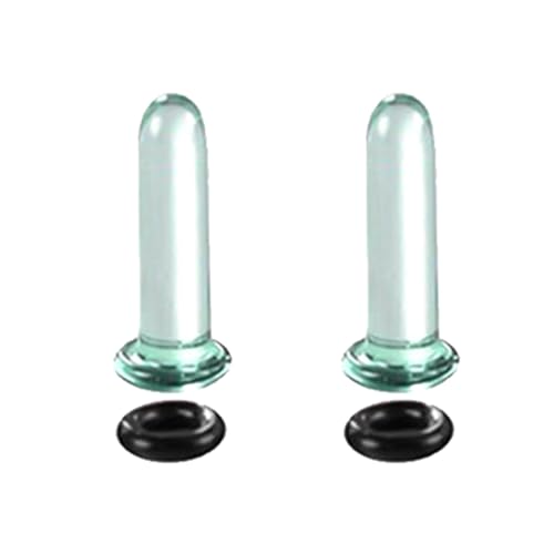 Uqezagpa Glas-Ohrdehnungs-Set, einzelne Plugs für Ohren mit O-Ringen, Expander, Schmuck für trendige Frauen, 3.51x2.34in, Glas, Beryll von Uqezagpa