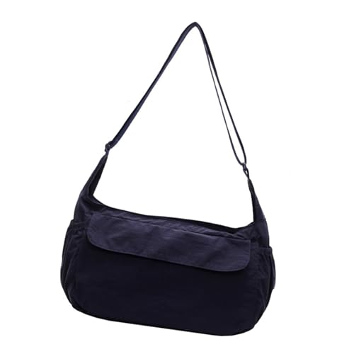 Uqezagpa Große Kapazität, wasserdichte Nylon-Umhängetasche für Damen und Herren, Schultertaschen mit verstellbarem Riemen, lässige Umhängetasche, lässige Einkaufstasche, D, One Size von Uqezagpa