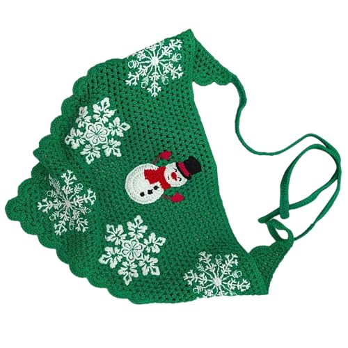 Uqezagpa Haarschal, Schneeflocke, Stirnband, Kopfwickel, Weihnachten, gestrickt, Weihnachtsmann für Erwachsene, kreative einzigartige Kopfbedeckung, Foto von Uqezagpa
