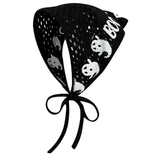 Uqezagpa Haarschal, Spinnen, Stirnband, Kopfwickel, Halloween, gestrickt, für Erwachsene, kreative einzigartige Kopfbedeckung, Foto von Uqezagpa